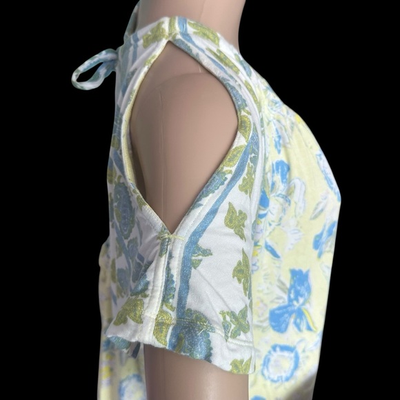 🌼 Free People Baja Babe Yellow Floral Cold Shoulder Flowy Top🌼 - Picture 7 of 12